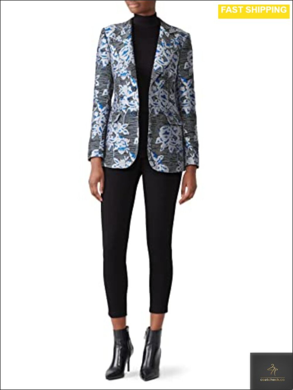 Pre-Loved Jacquard Blazer Slim Fit Lightweight Business Casual